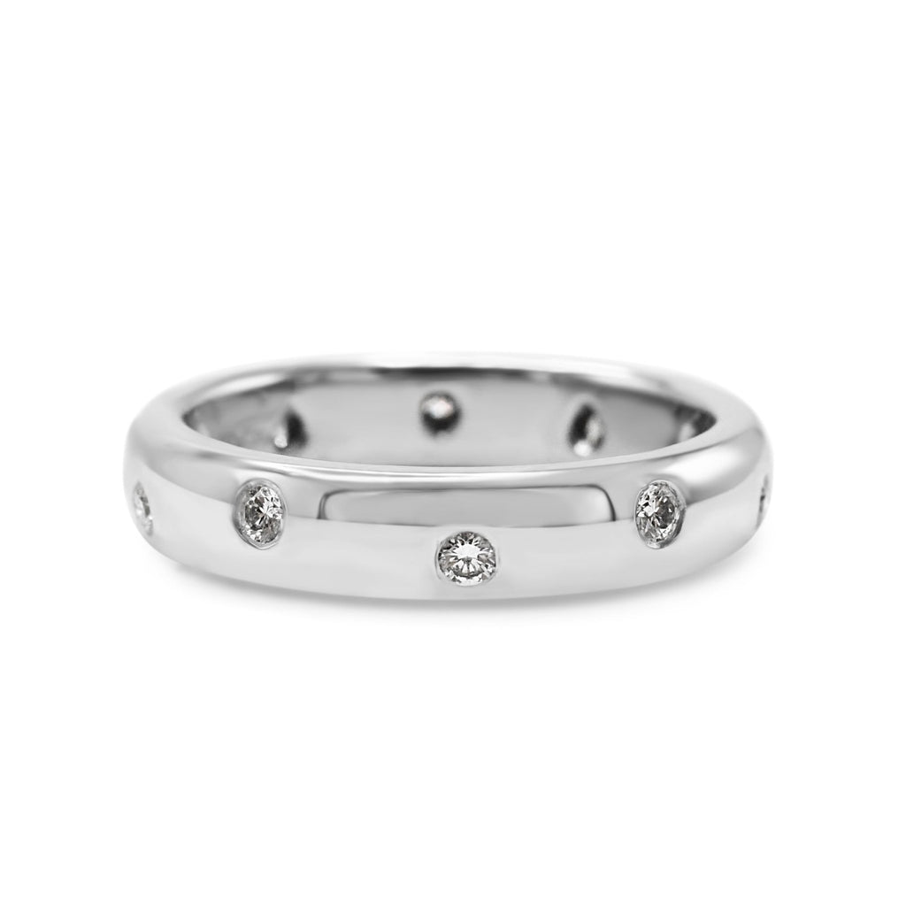 used Tiffany Etoile Diamond Band Ring 4mm - Platinum