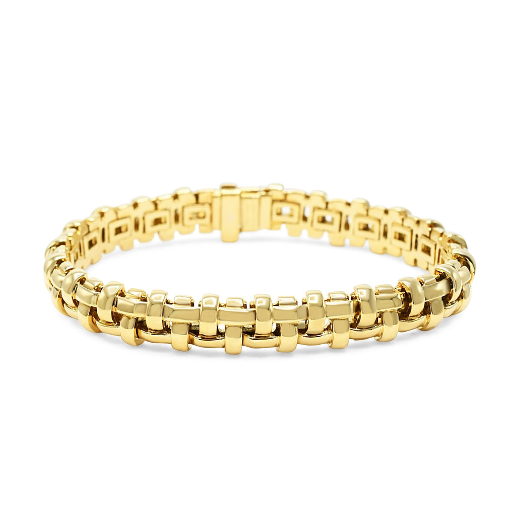 used Tiffany Flexible Woven Link Design Bracelet - 18ct Yellow Gold