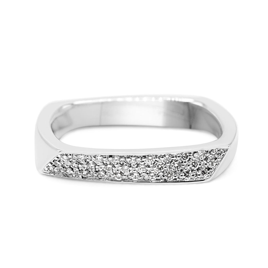 used Tiffany Frank Gehry Diamond Torque Ring - 18ct white Gold