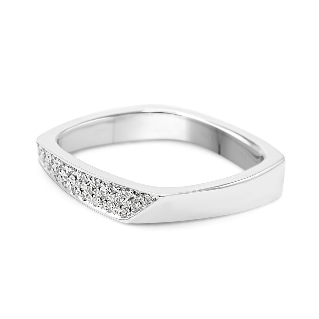 used Tiffany Frank Gehry Diamond Torque Ring - 18ct white Gold