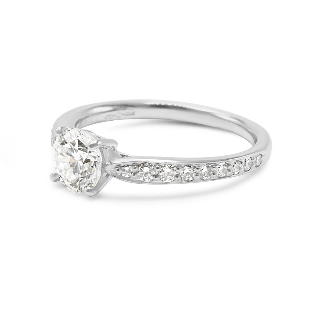 used Tiffany Harmony Solitaire Diamond Engagement Ring - Platinum