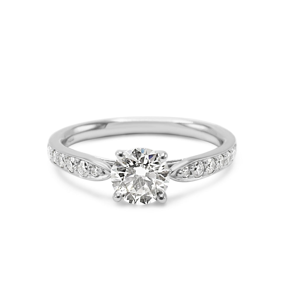 used Tiffany Harmony Solitaire Diamond Engagement Ring - Platinum