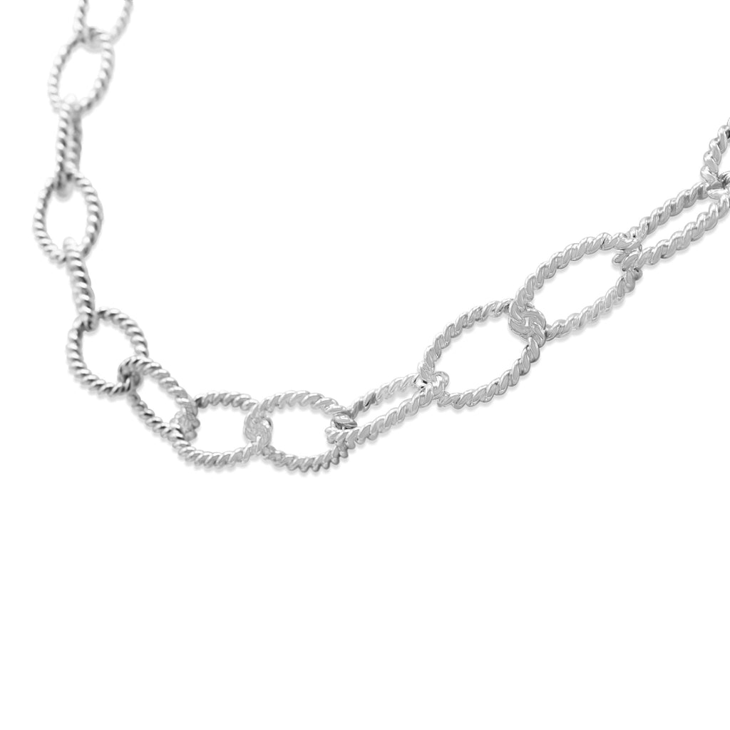 used Tiffany Oval Twisted Rope Link 18" Necklace - Sterling Silver