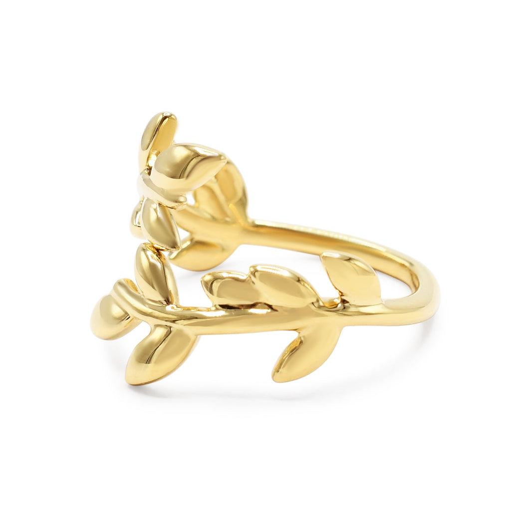 used Tiffany Paloma Picasso Olive Leaf Bypass Ring - 18ct Yellow Gold
