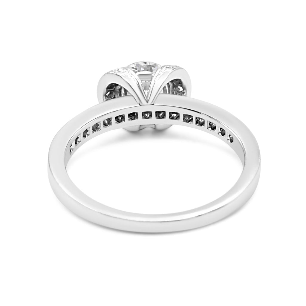 used Tiffany Ribbon Certificated Diamond Solitaire Engagement Ring