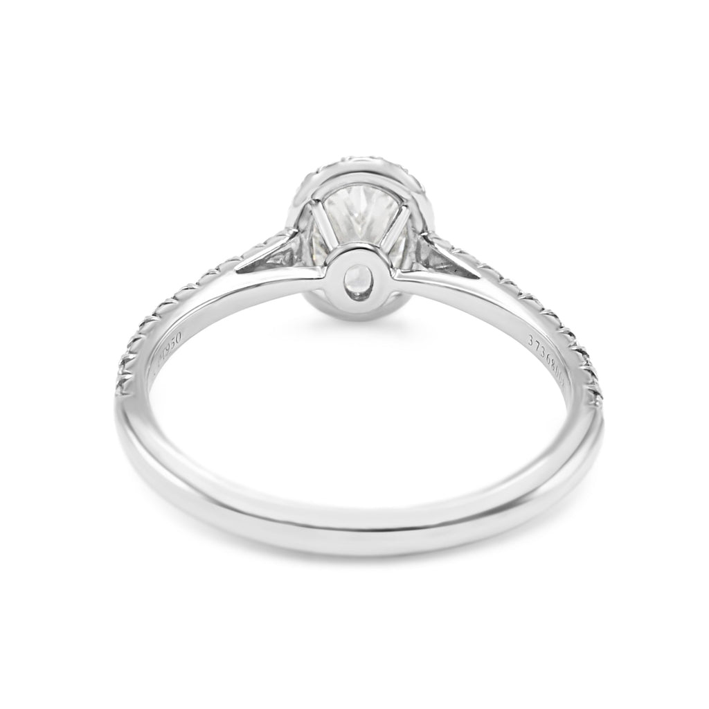 used Tiffany Soleste Certificated Oval Diamond Ring - Platinum