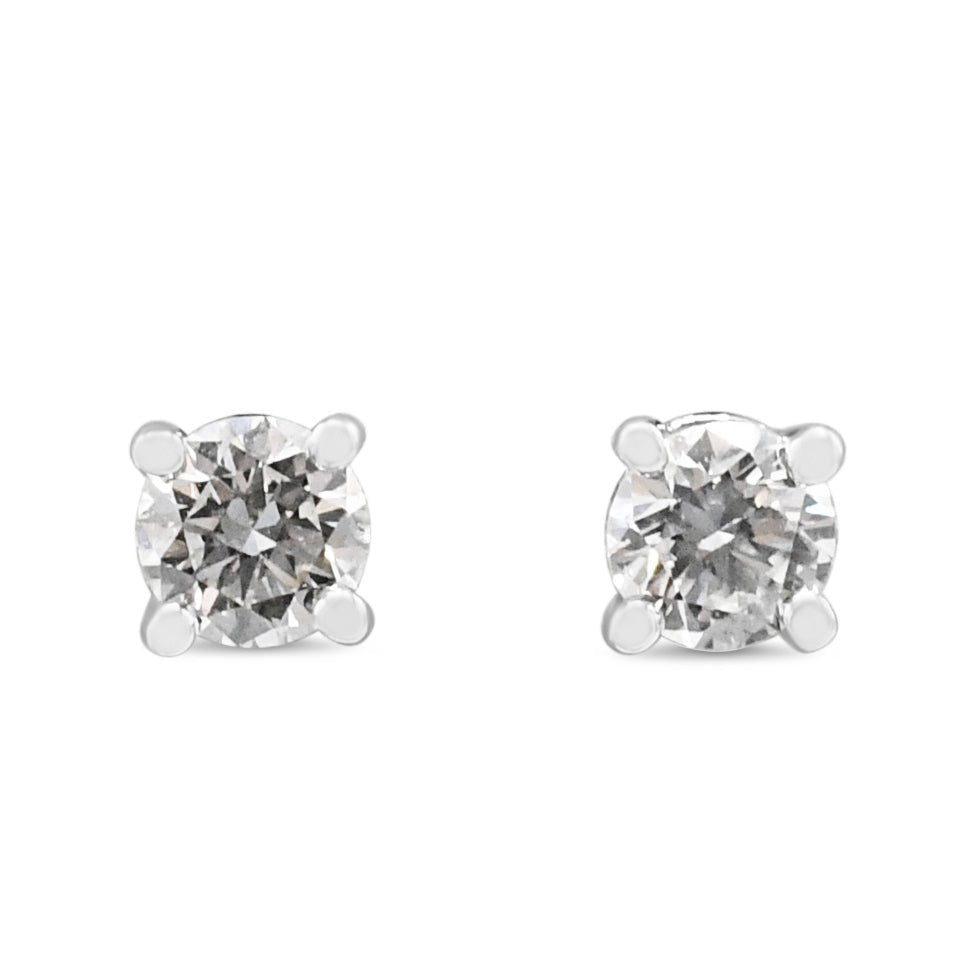 used Tiffany Solitaire Diamond Earrings - Platinum