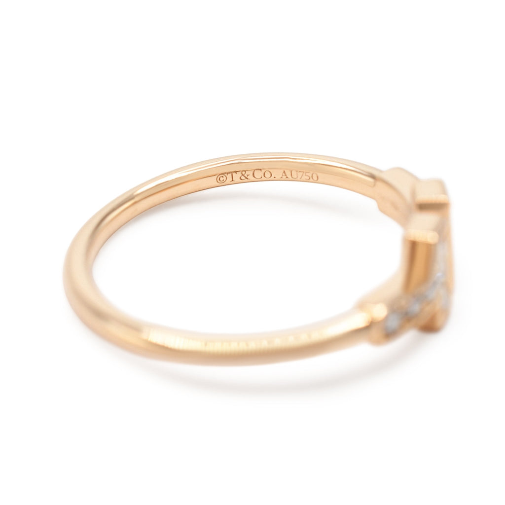 used Tiffany T Diamond Wire Ring - 18ct Rose Gold