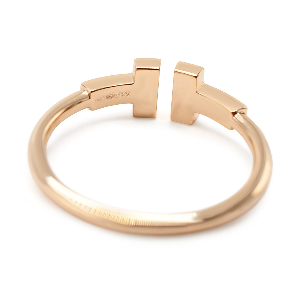used Tiffany T Diamond Wire Ring - 18ct Rose Gold