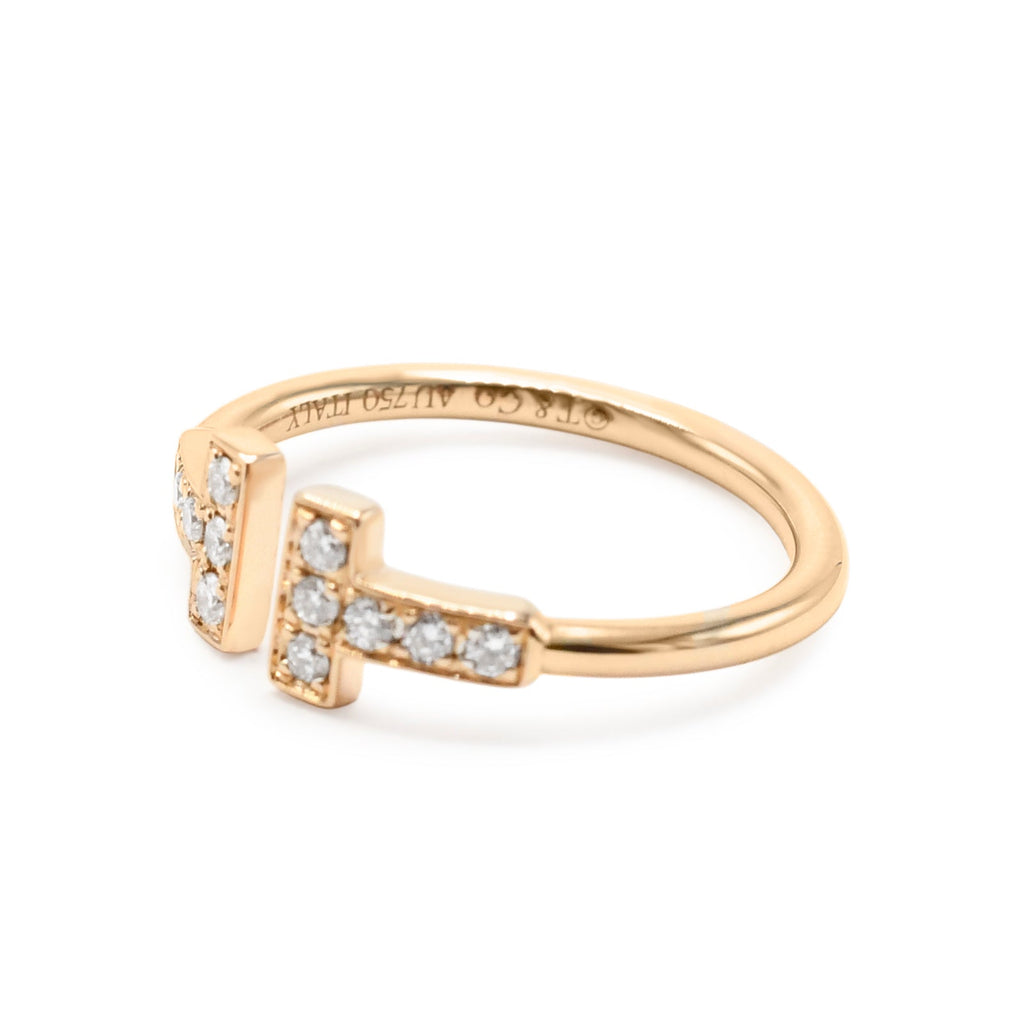 used Tiffany T Diamond Wire Ring - Rose