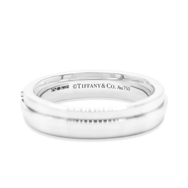 Pre-Owned Tiffany T Narrow Ring mm 18ct White Gold I S&R