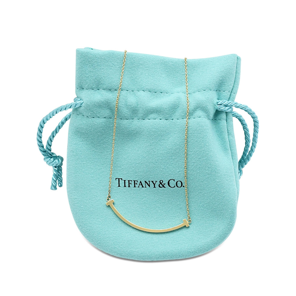 used Tiffany T Smile Necklace, Small - 18ct Yellow Gold