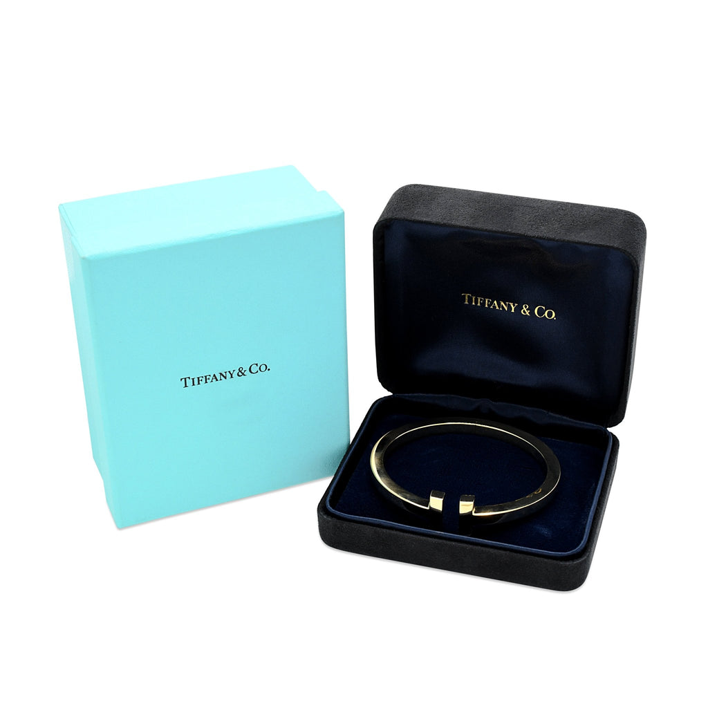 used Tiffany T Square Bracelet, Extra Large - 18ct Yellow Gold