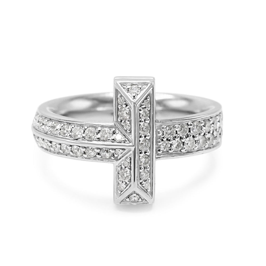 used Tiffany T T1 Ring With Diamonds 18ct White Gold