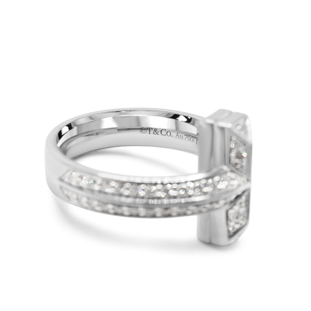 used Tiffany T T1 Ring With Diamonds 18ct White Gold