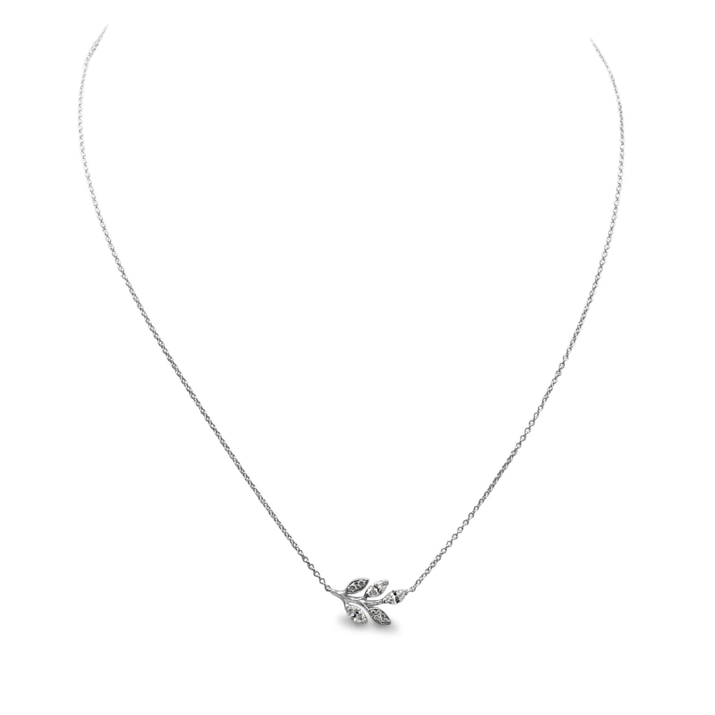 used Tiffany Victoria Diamond Vine Pendant Necklace