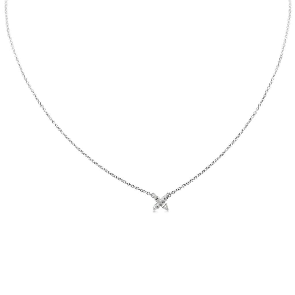 used Tiffany Victoria Marquise Diamond 16" Necklace - Platinum