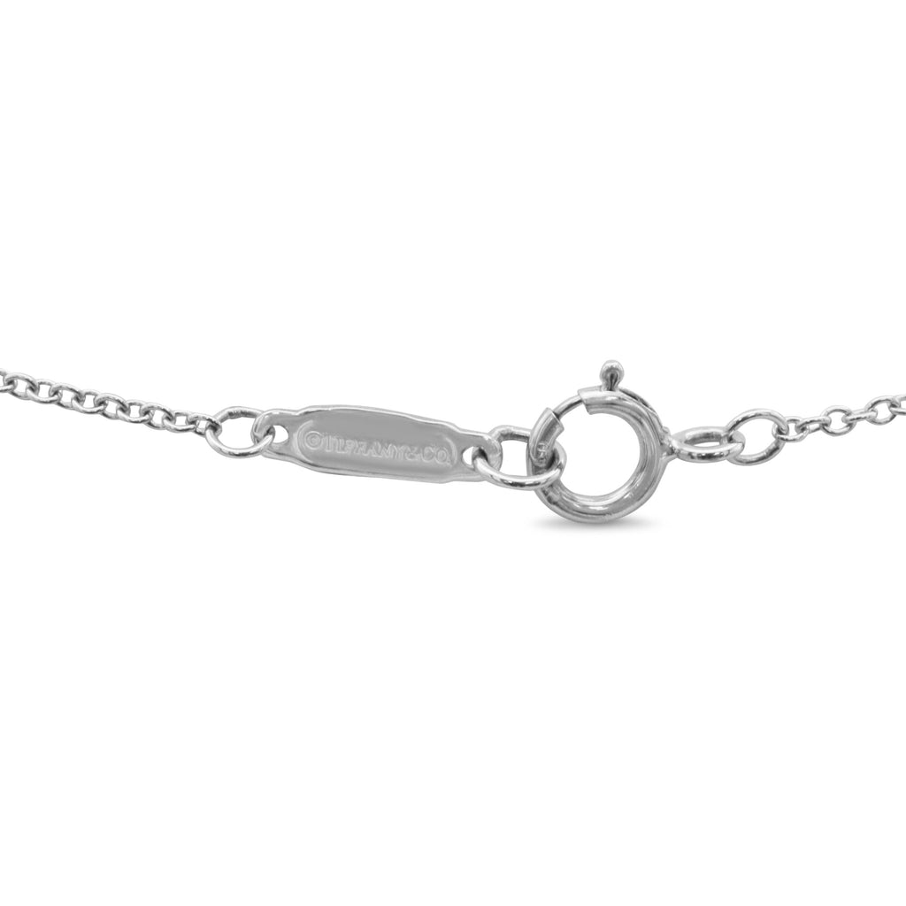 used Tiffany Victoria Small Diamond Pendant On 16" Necklace - Platinum