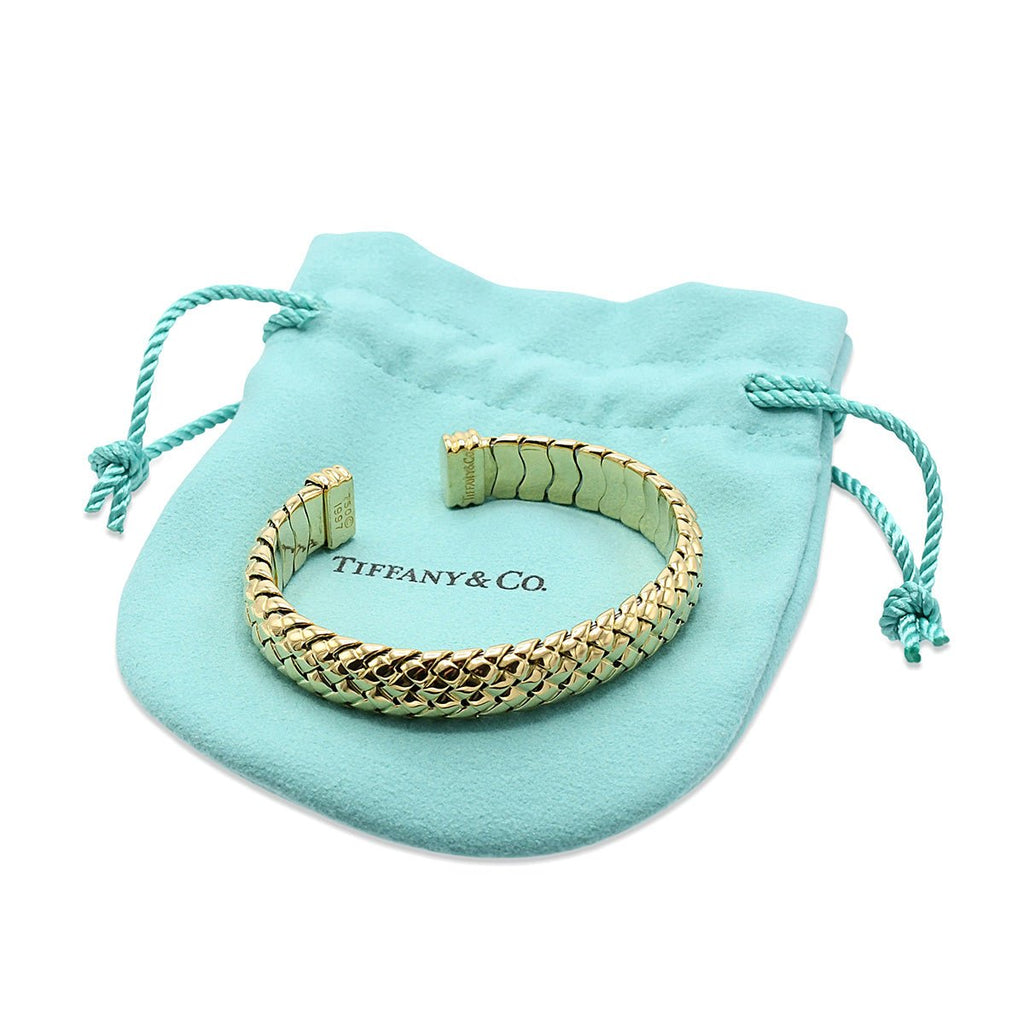 used Tiffany Weave Design Sprung Bangle