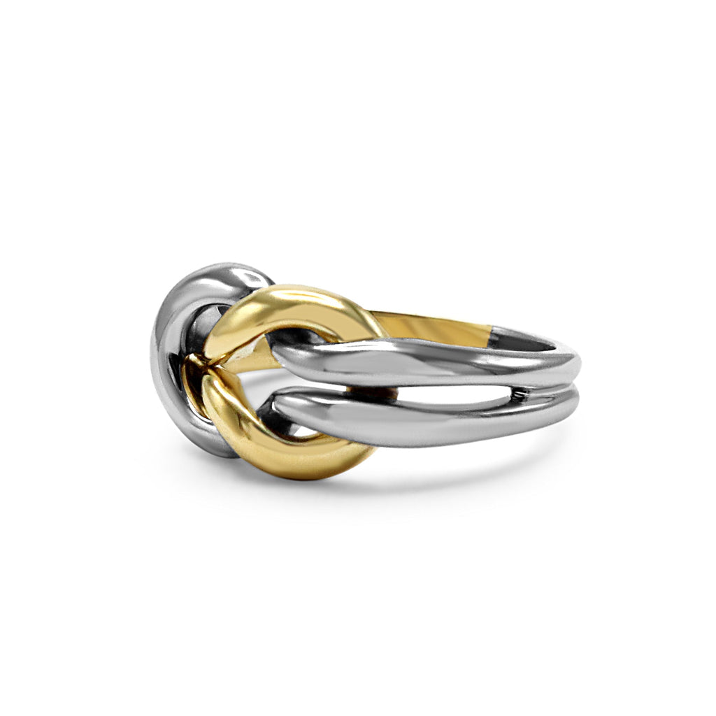 used Two Colour Knot Ring - 18ct Yellow & White Gold