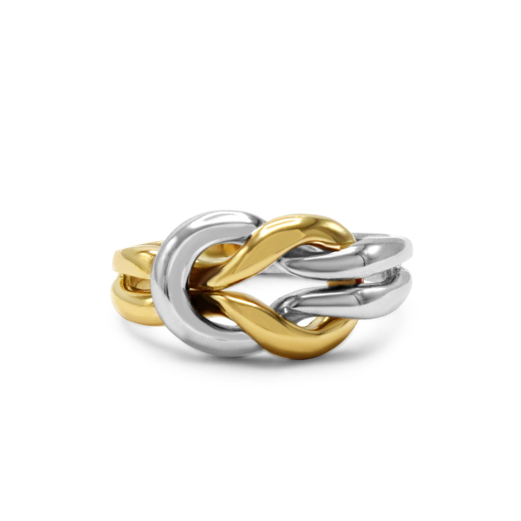 used Two Colour Knot Ring - 18ct Yellow & White Gold