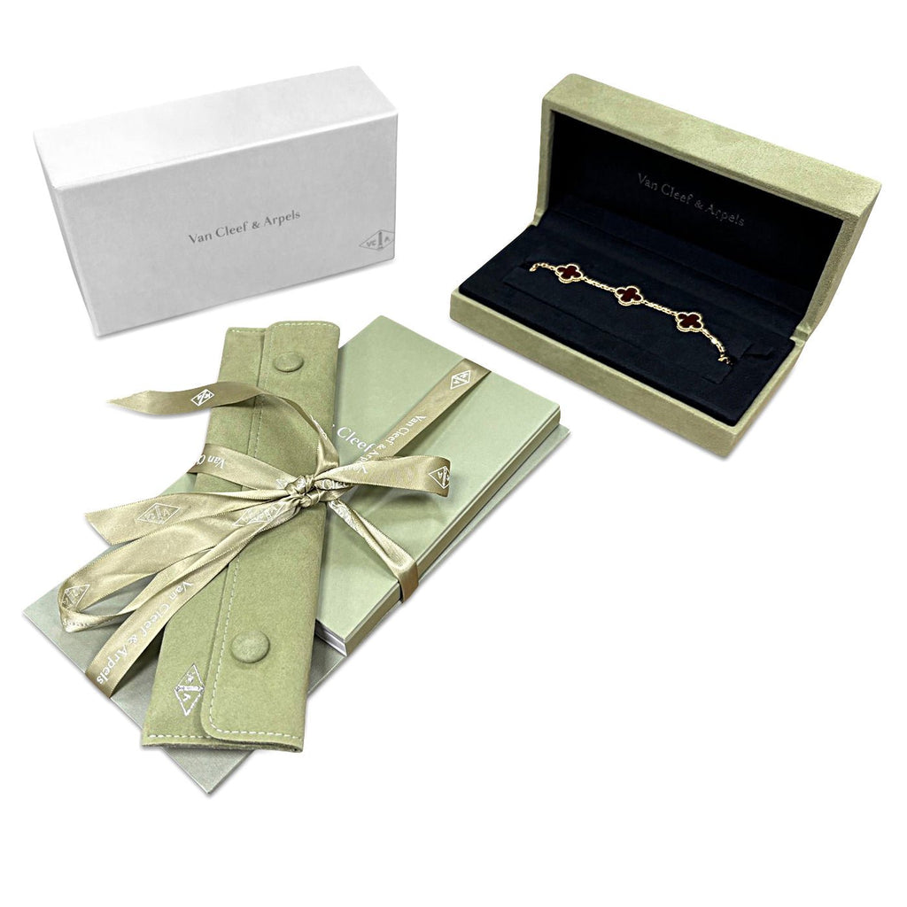 used Van Cleef & Arpels Alhambra 5 Motifs Bracelet - 18ct Yellow Gold