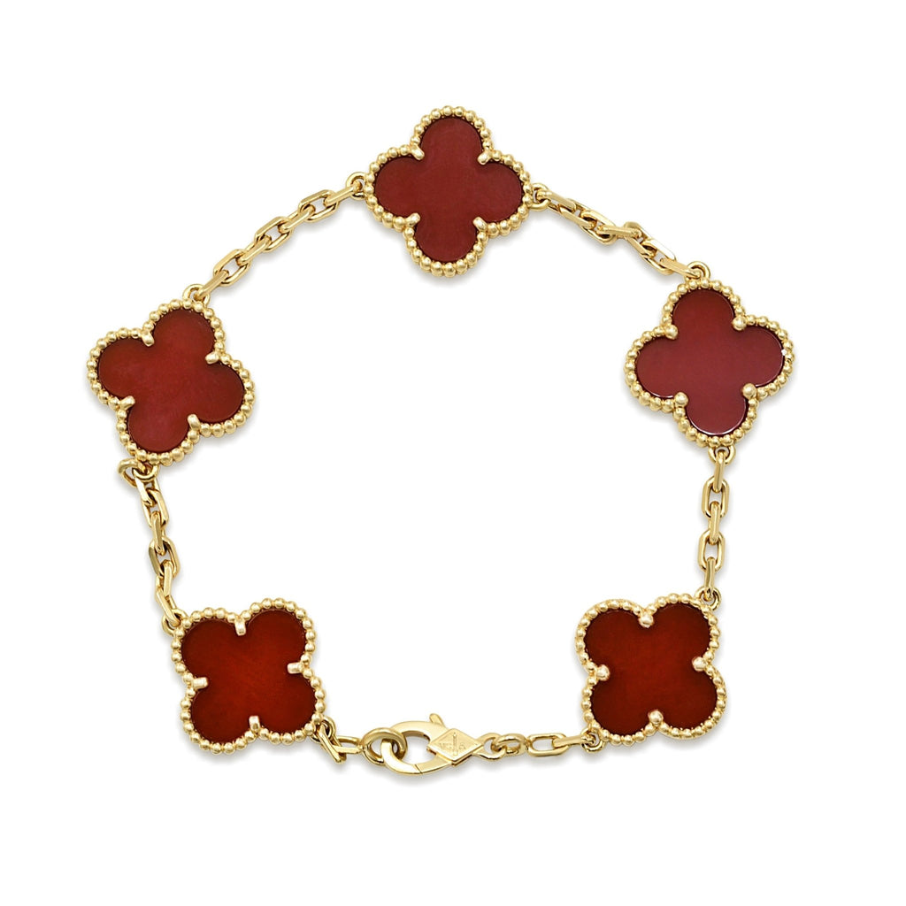 used Van Cleef & Arpels Alhambra 5 Motifs Bracelet - 18ct Yellow Gold