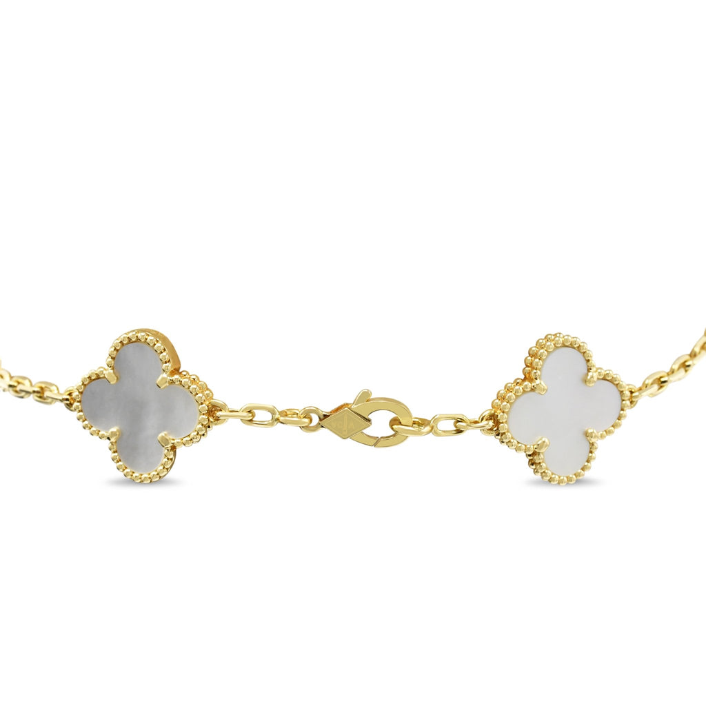 used Van Cleef & Arpels Alhambra 5 Motifs Bracelet - 18ct Yellow Gold MOP