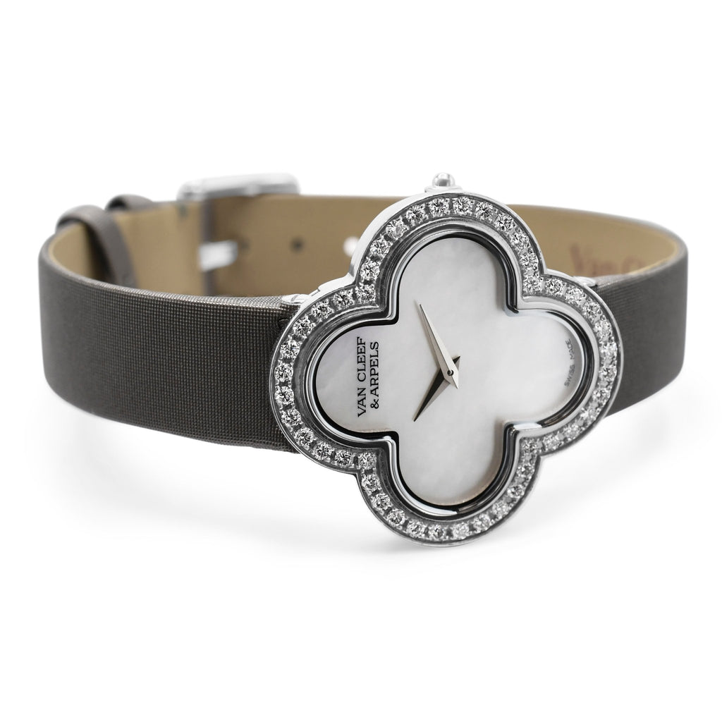 used Van Cleef & Arpels Alhambra Watch, Medium Model - 18ct White Gold