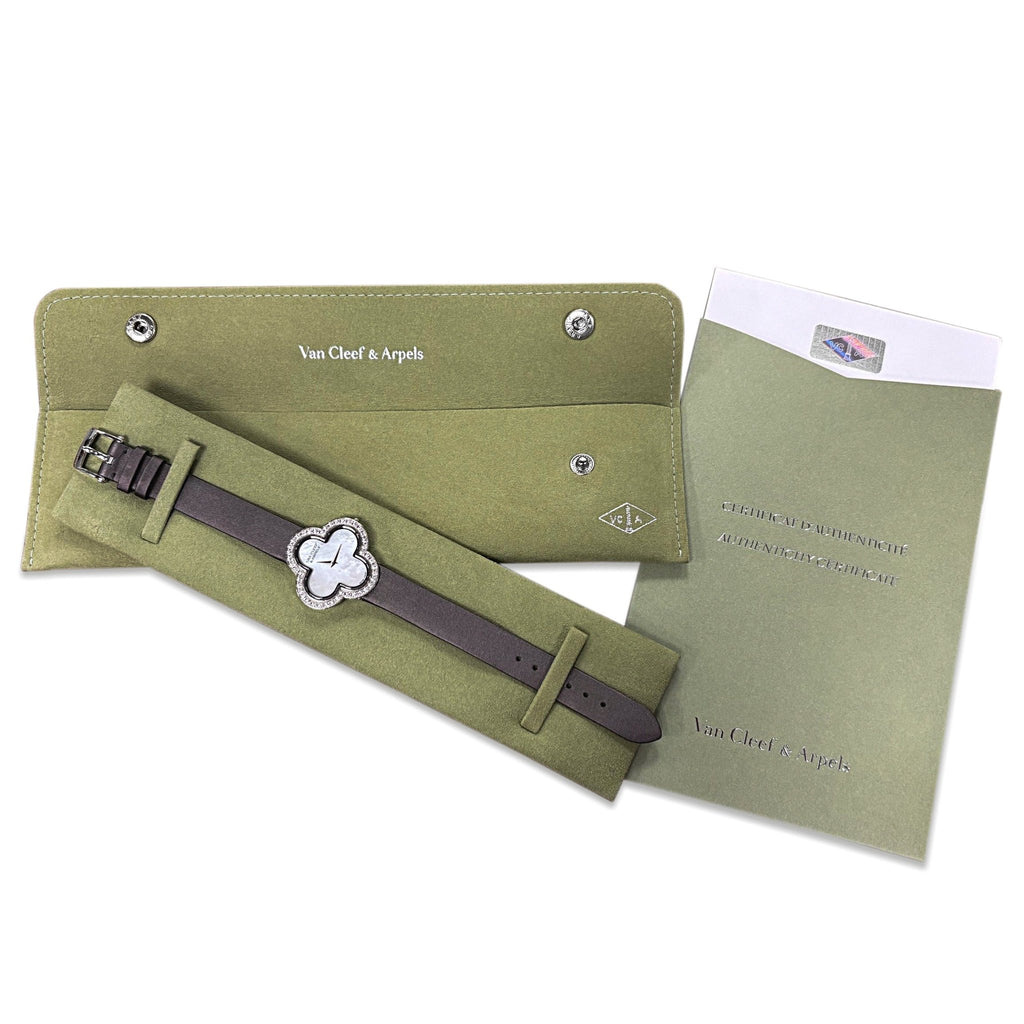 used Van Cleef & Arpels Alhambra Watch, Medium Model - 18ct White Gold