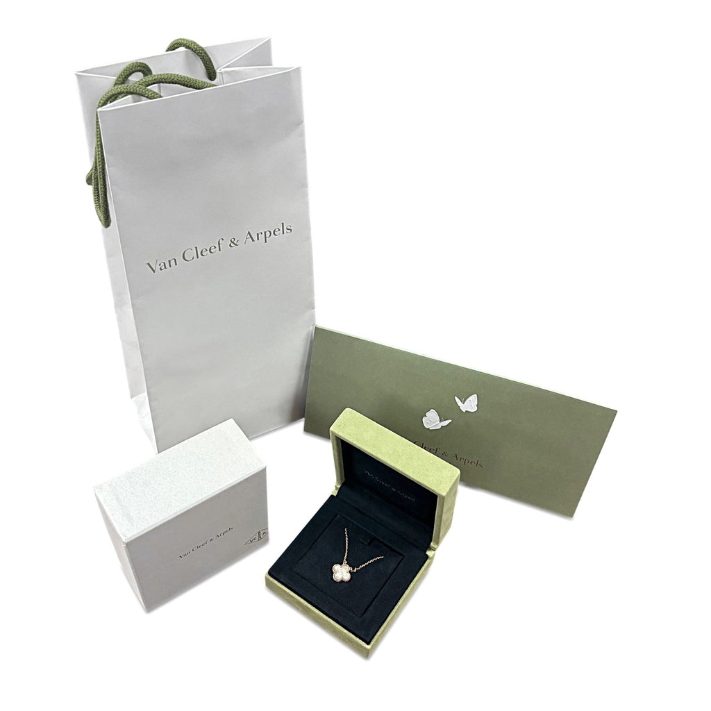 used Van Cleef & Arpels Grey Mother Of Pearl Vintage Alhambra Necklace - 18ct Rose Gold