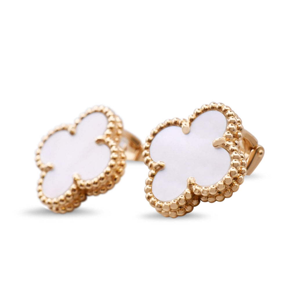 used Van Cleef & Arpels Mother of Pearl Vintage Alhambra Earrings