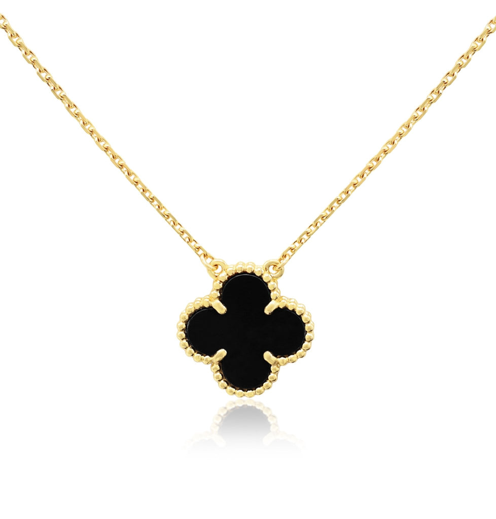 used Van Cleef & Arpels Onyx Vintage Alhambra Pendant Necklace