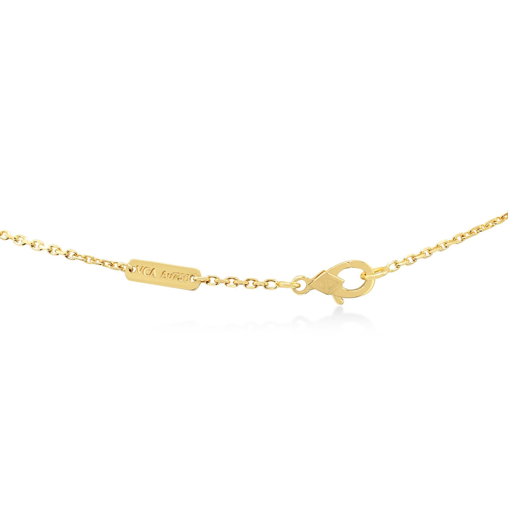 used Van Cleef & Arpels Onyx Vintage Alhambra Pendant Necklace