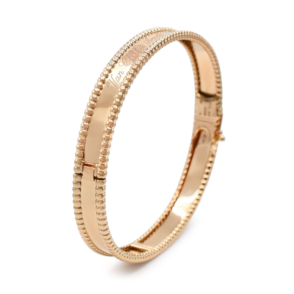 used Van Cleef & Arpels Perlée Signature Bangle, Large Model - 18ct Rose Gold