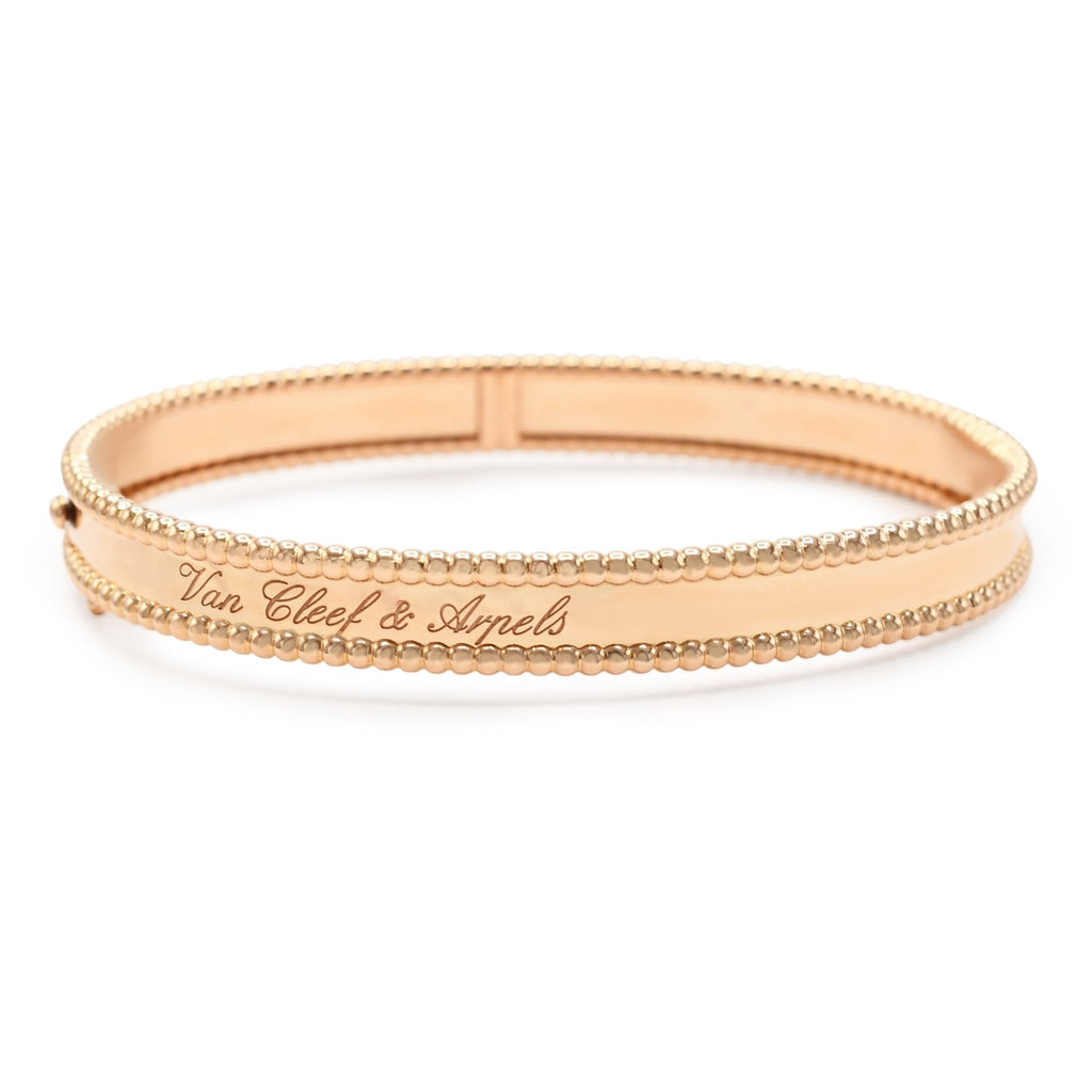 used Van Cleef & Arpels Perlée Signature Bangle, Large Model - 18ct Rose Gold