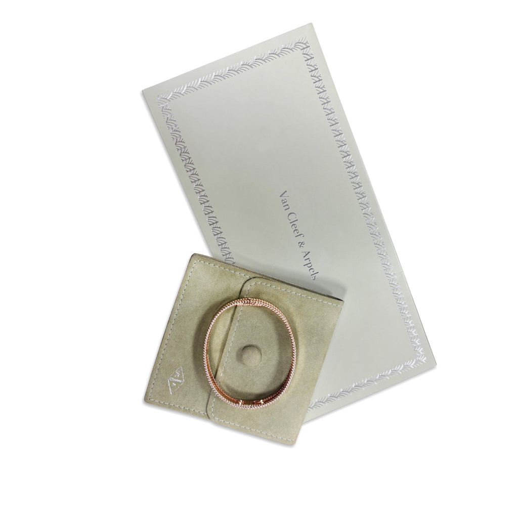 used Van Cleef & Arpels Perlée Signature Bangle, Large Model - 18ct Rose Gold