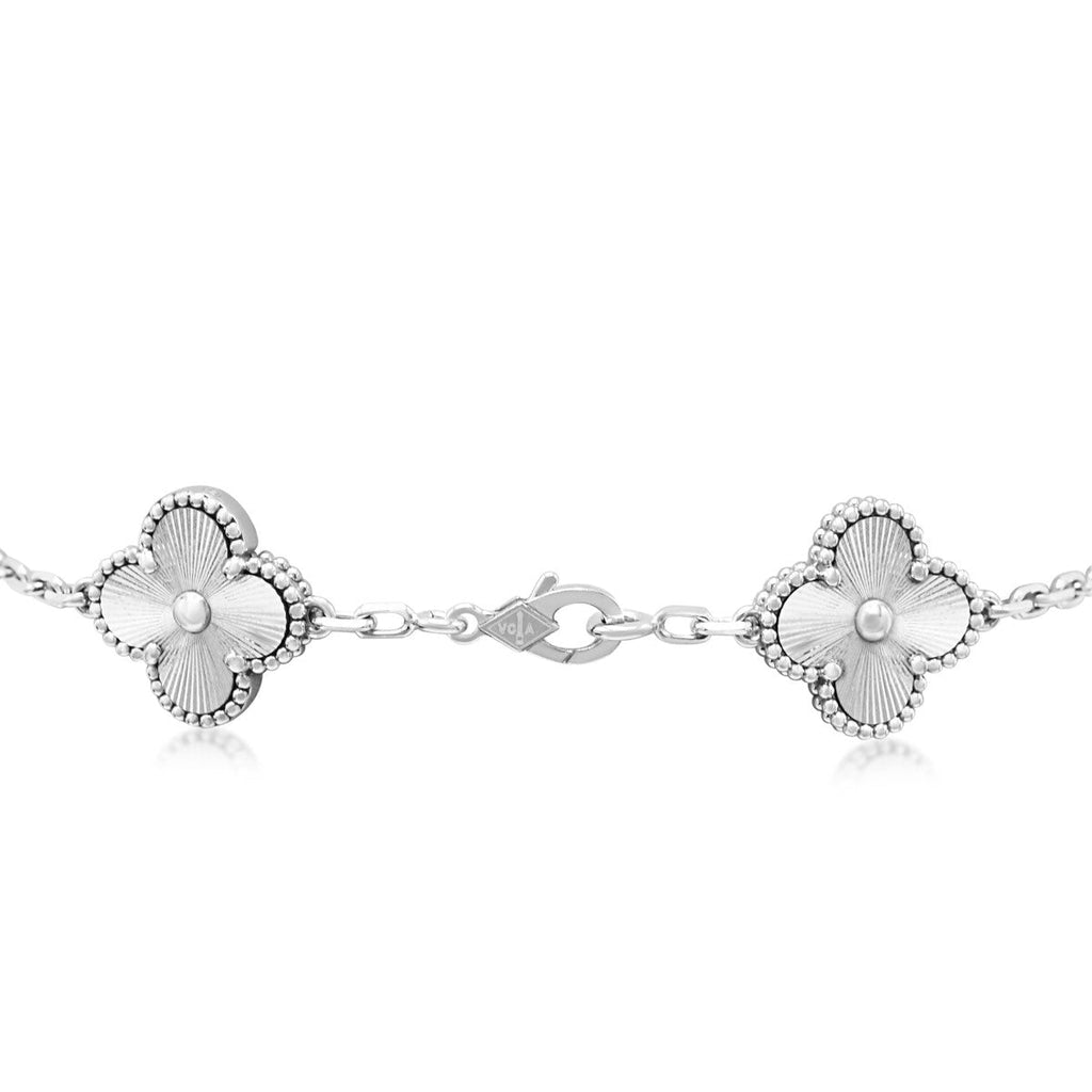 used Van Cleef & Arpels Vintage Alhambra Bracelet, 5 Motif - 18ct White Gold