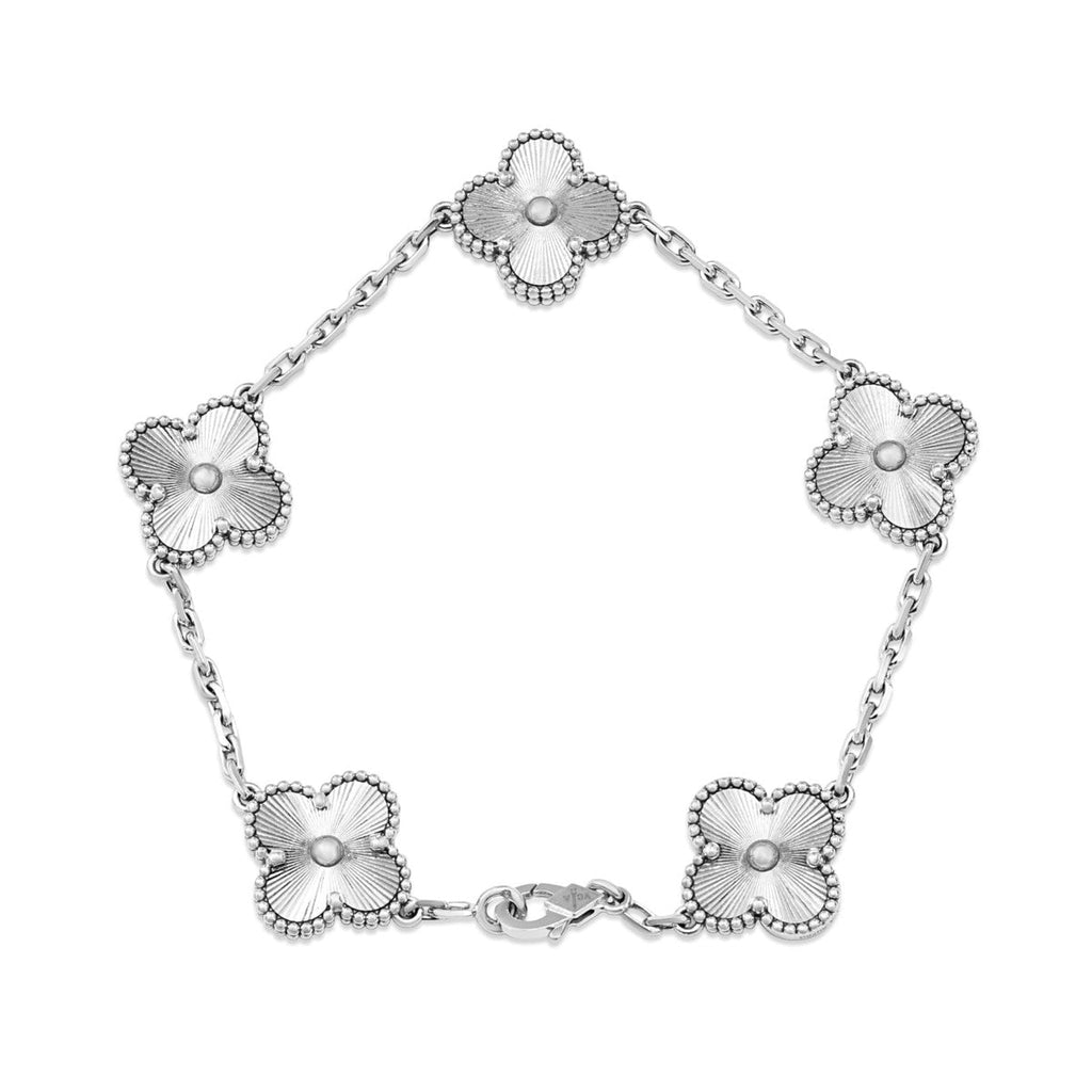 used Van Cleef & Arpels Vintage Alhambra Bracelet, 5 Motif - 18ct White Gold