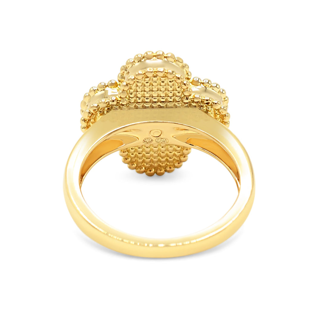 used VCA Vintage Alhambra Carnelian & Diamond Ring Size 47