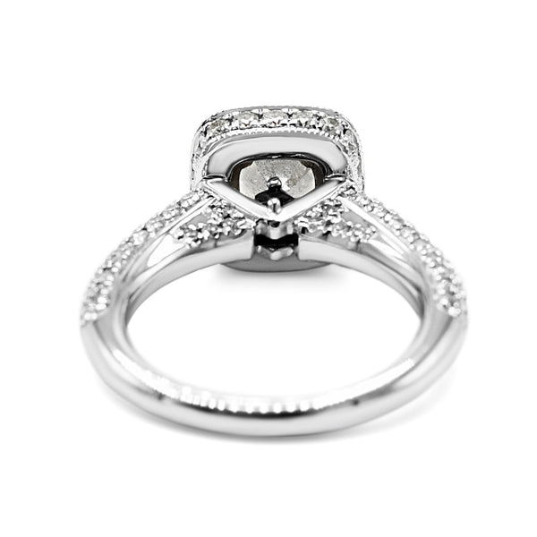 Pre-Owned Vera Wang Love Halo Diamond Ring 18ct Gold I S&R