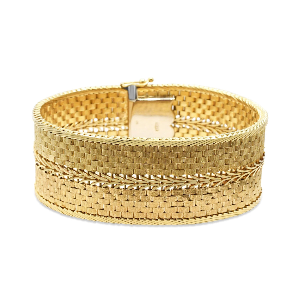 used Vintage 9ct Gold Textured Finish Bracelet