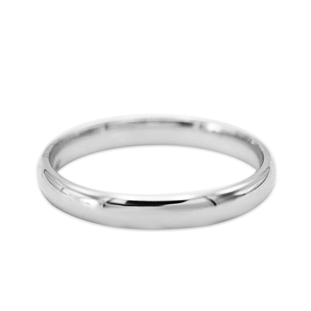 18Ct White Gold Plain Wedding Ring