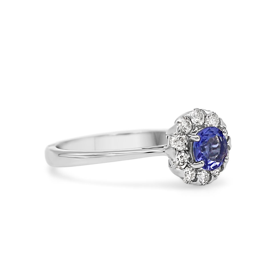 used 18ct White Gold Tanzanite & Diamond Ring