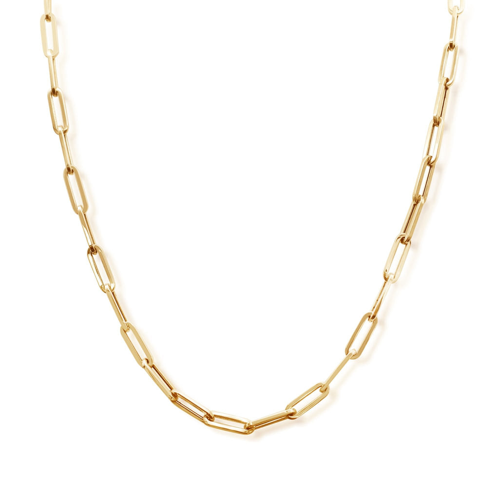 used 22" Paper Link Necklace - 18ct Yellow Gold
