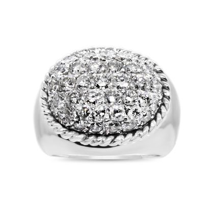 used 2.50ct Brilliant Cut Diamond Oval Cluster Dress Ring