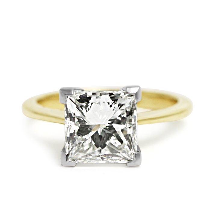 used 3.00ct Princess Cut Diamond Ring
