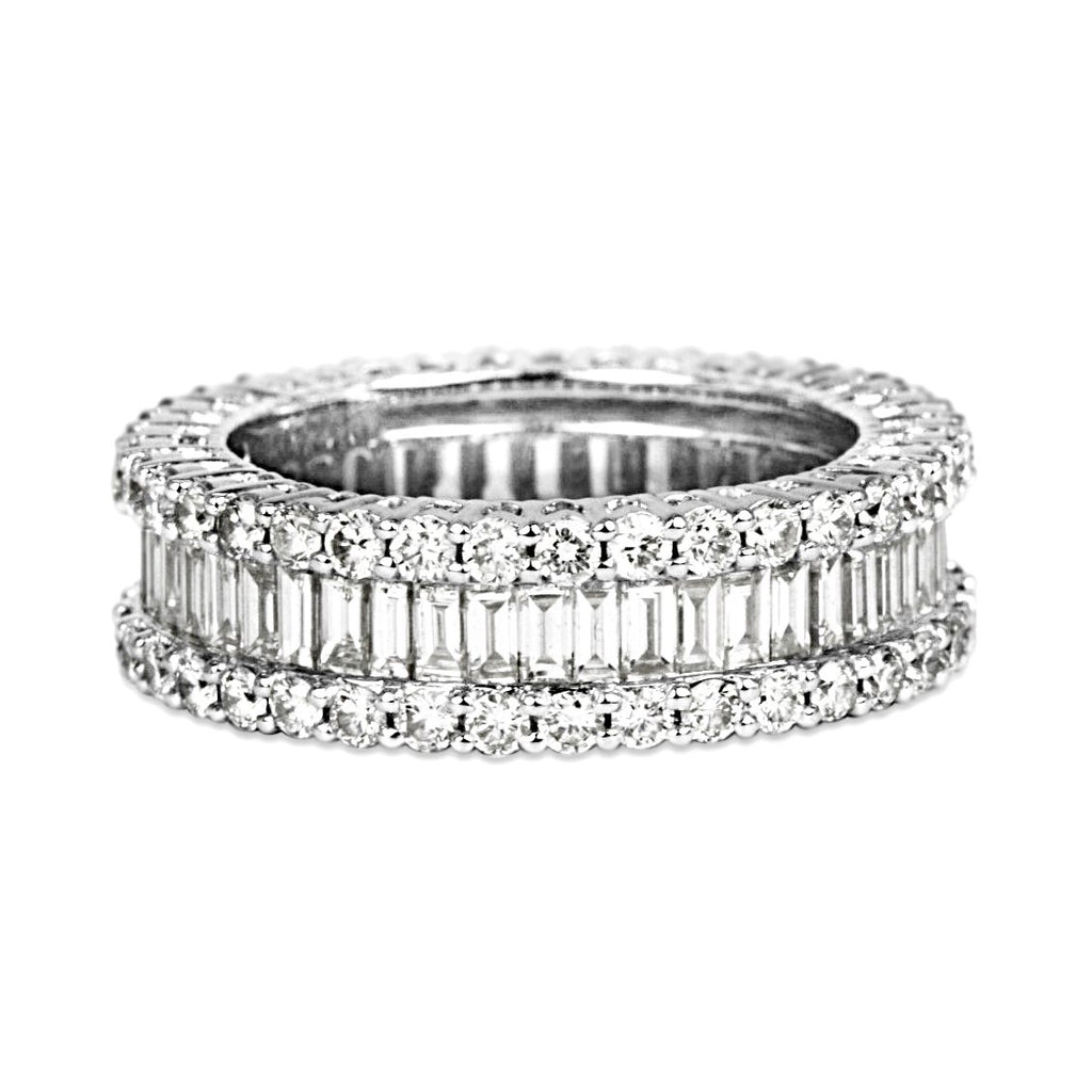 used 3.10ct Brilliant & Baguette Cut Diamond Full Eternity Ring