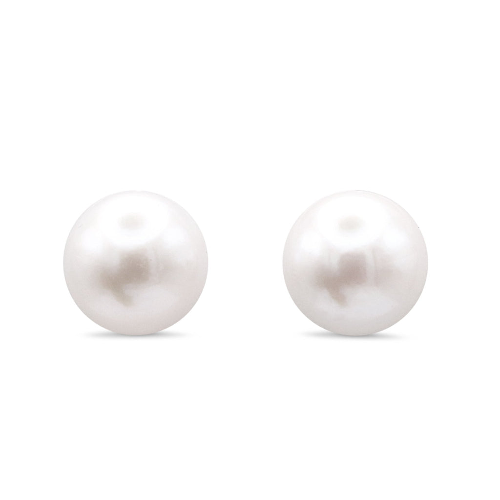 used 7.5mm Akoya Cultured Pearl Stud Earrings - 18ct White Gold