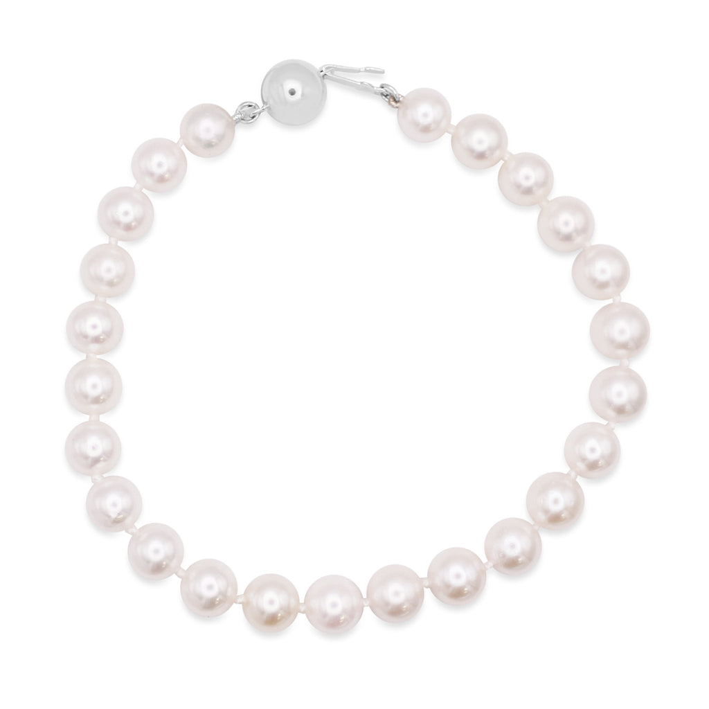 used Akoya Cultured Pearl Bracelet - 18ct White Gold Ball Clasp